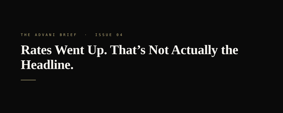 Rates Went Up. That&rsquo;s Not Actually the Headline.
