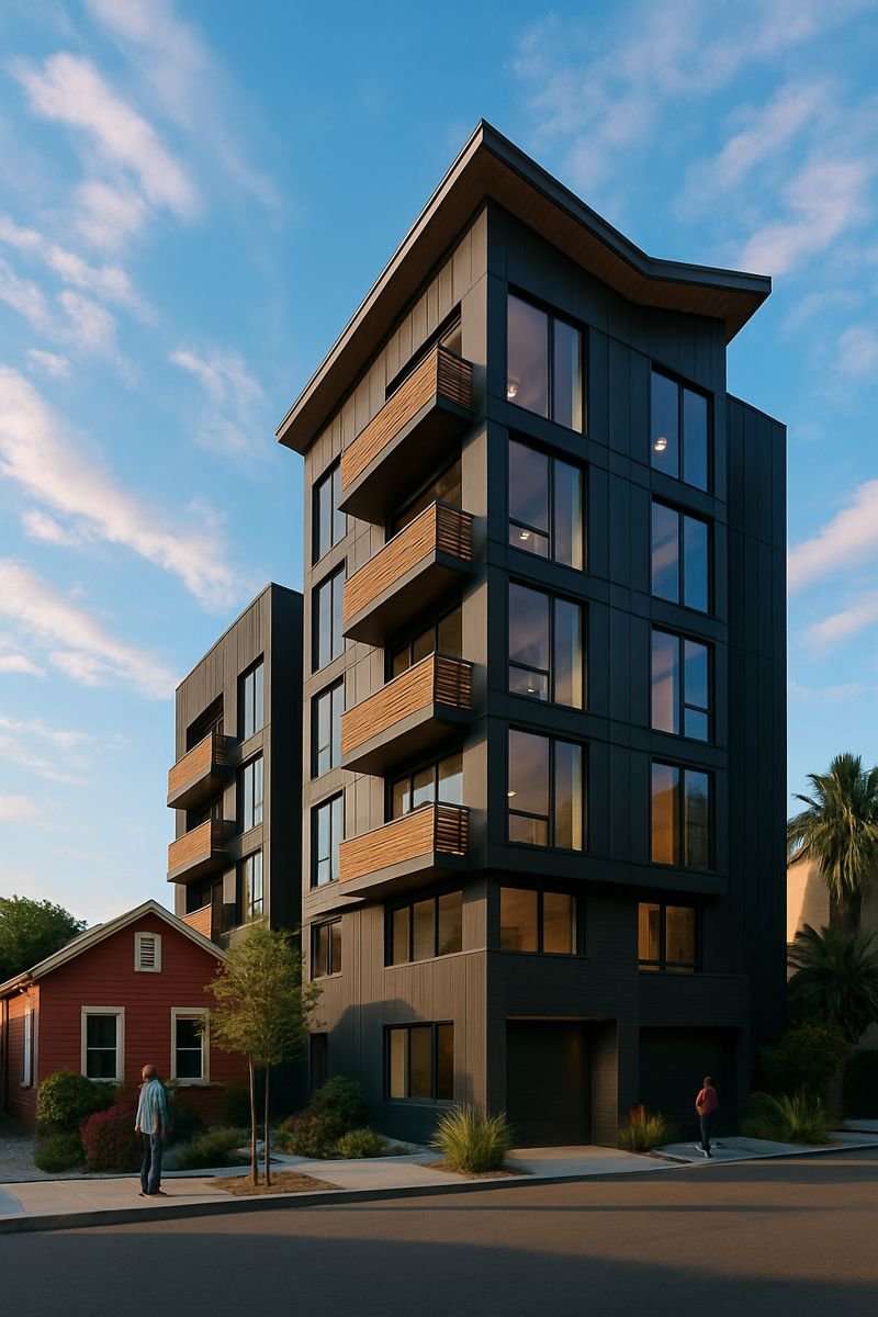 Design concept &mdash; the building at dusk