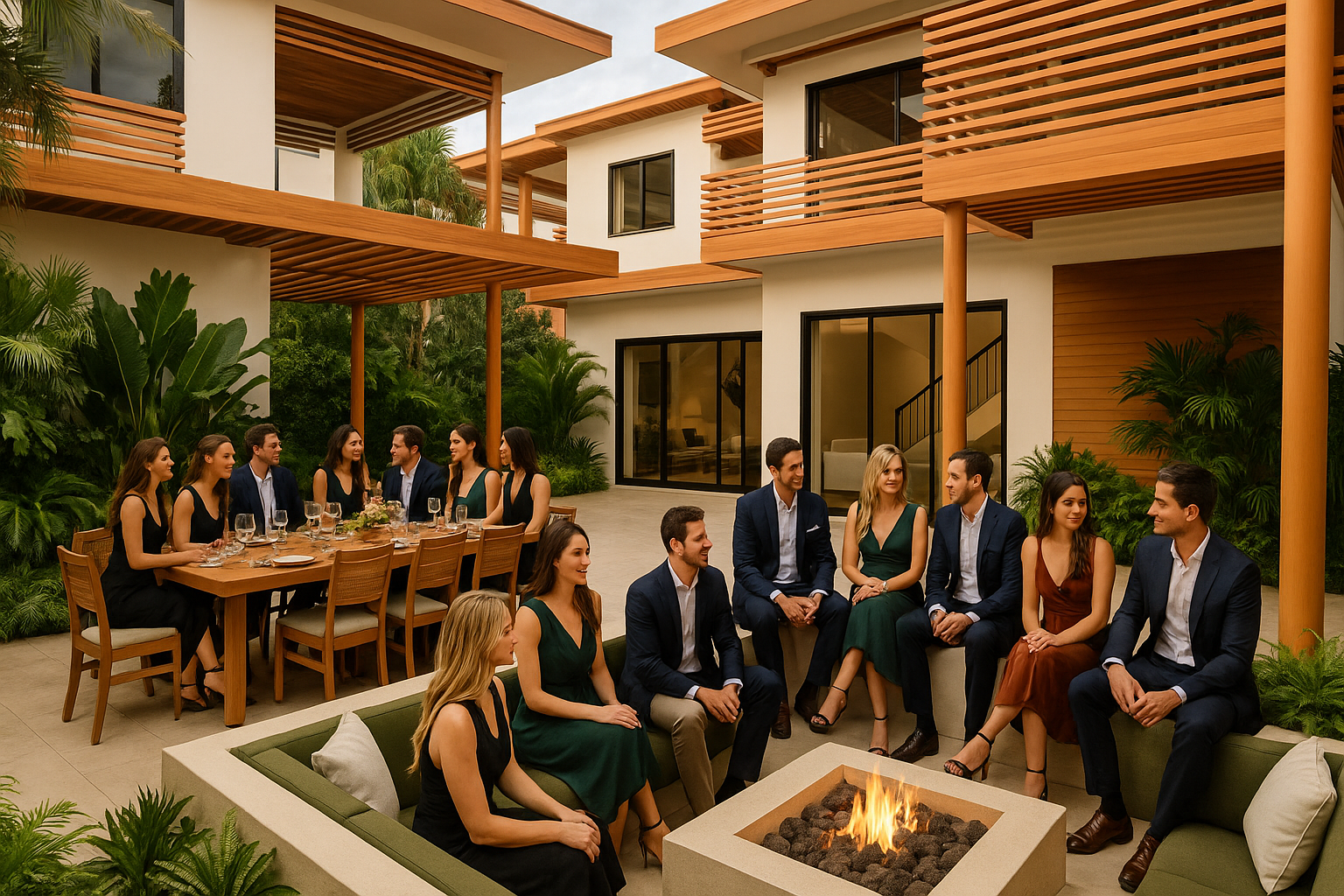 1302-1304 33rd St. &mdash; courtyard and second-story terraces