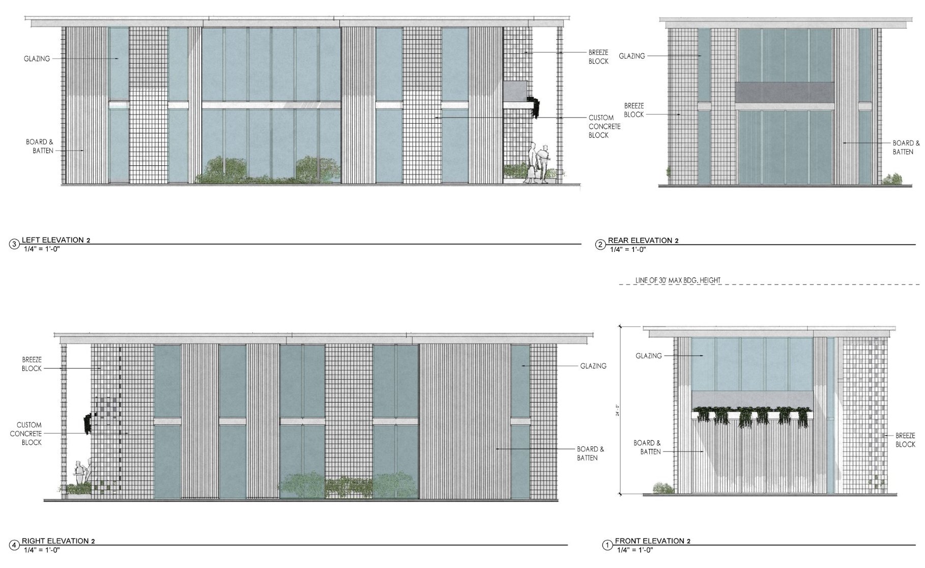 Residence Type 2 exterior elevations