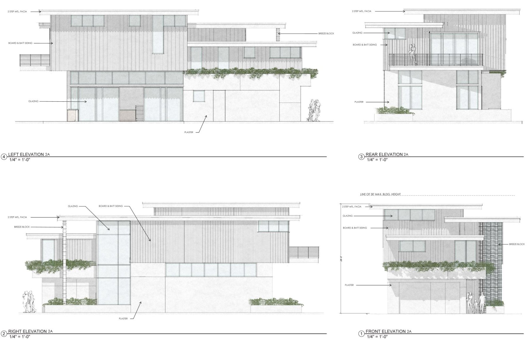 Residence Type 3 exterior elevations