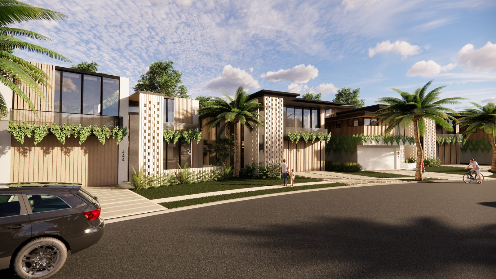 Street-level rendering of the Mount Albertine residences