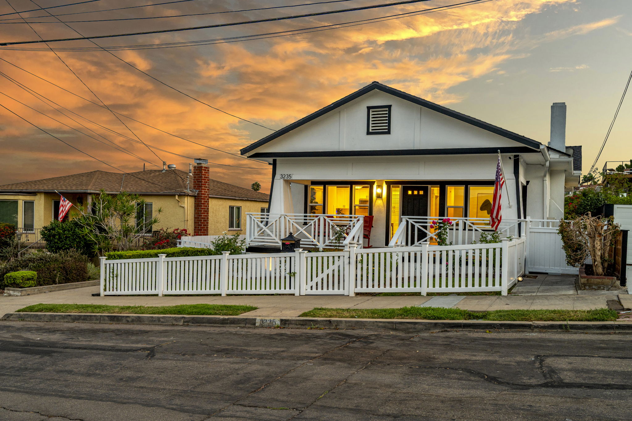 3235 Fenelon St. — The house at its best hour.