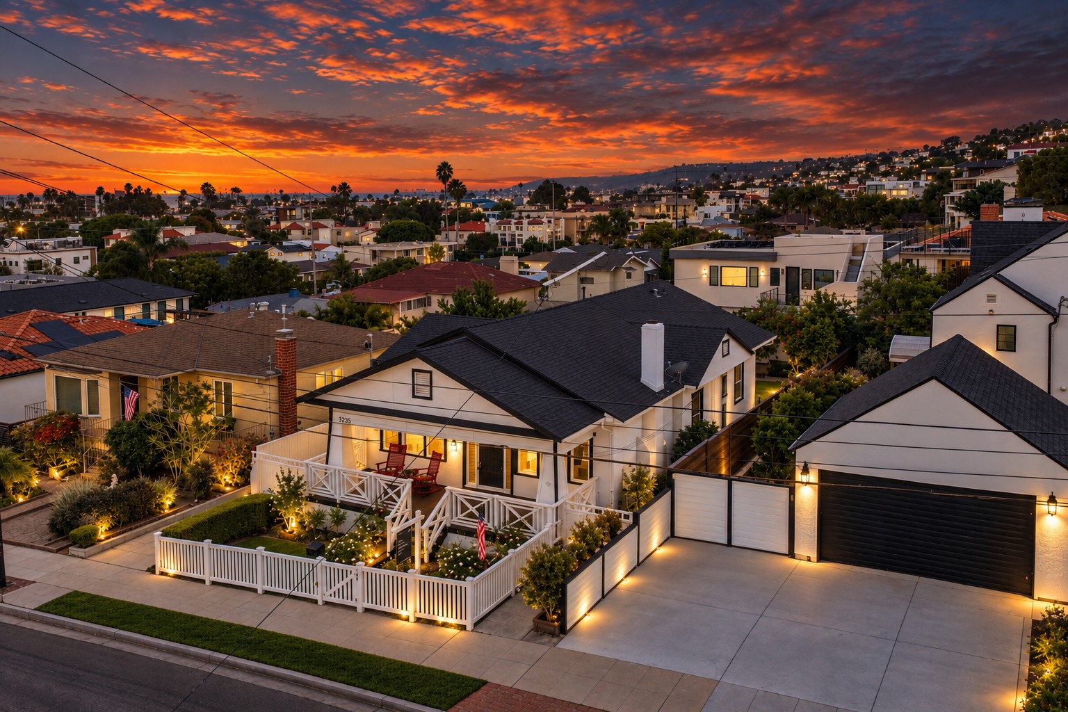 3235 Fenelon St. — After dark, the bay and downtown light up the view.