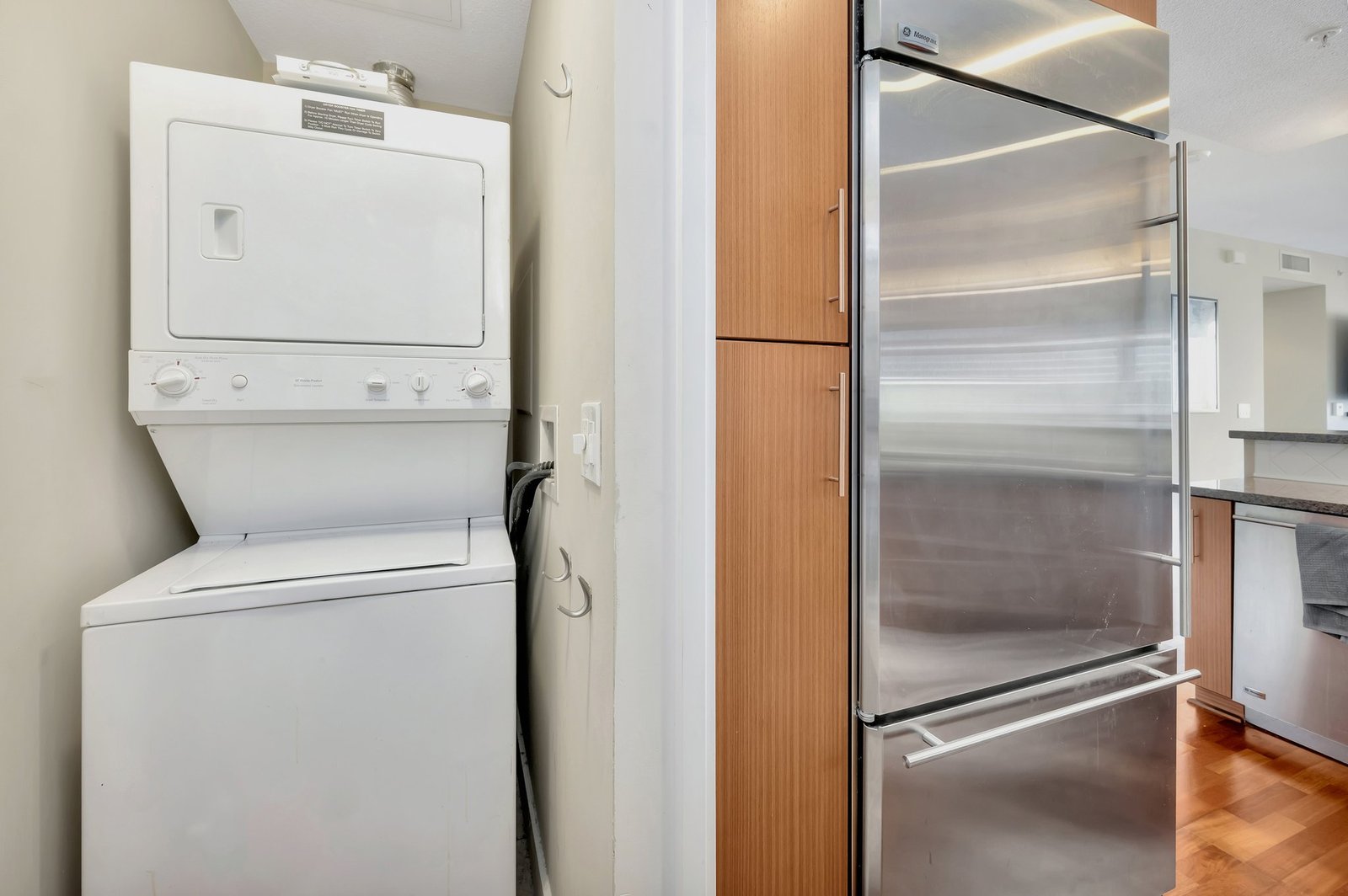 in-unit washer, dryer, and refrigerator