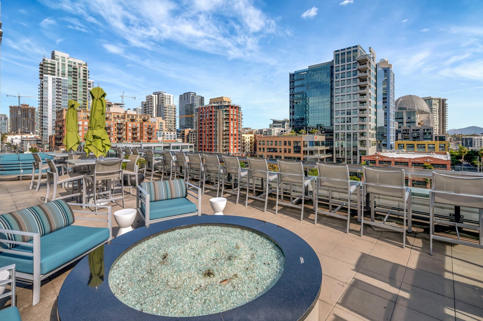 rooftop fire pit, second area