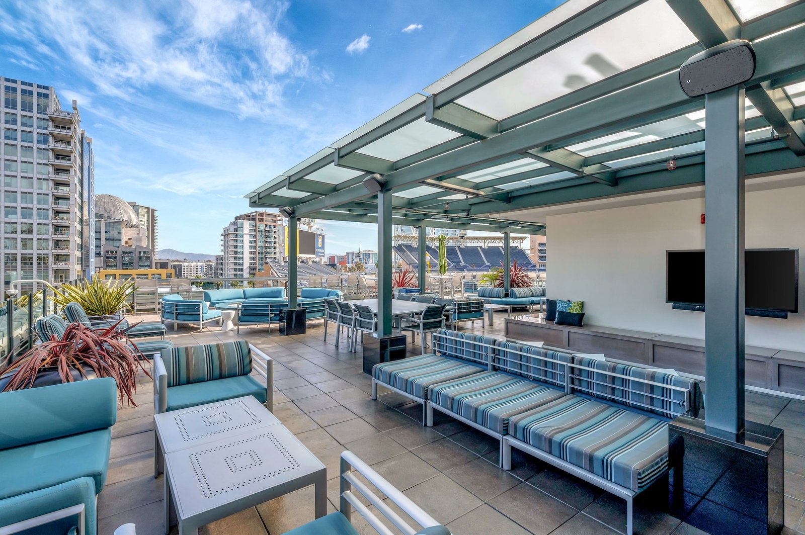 rooftop lounge seating