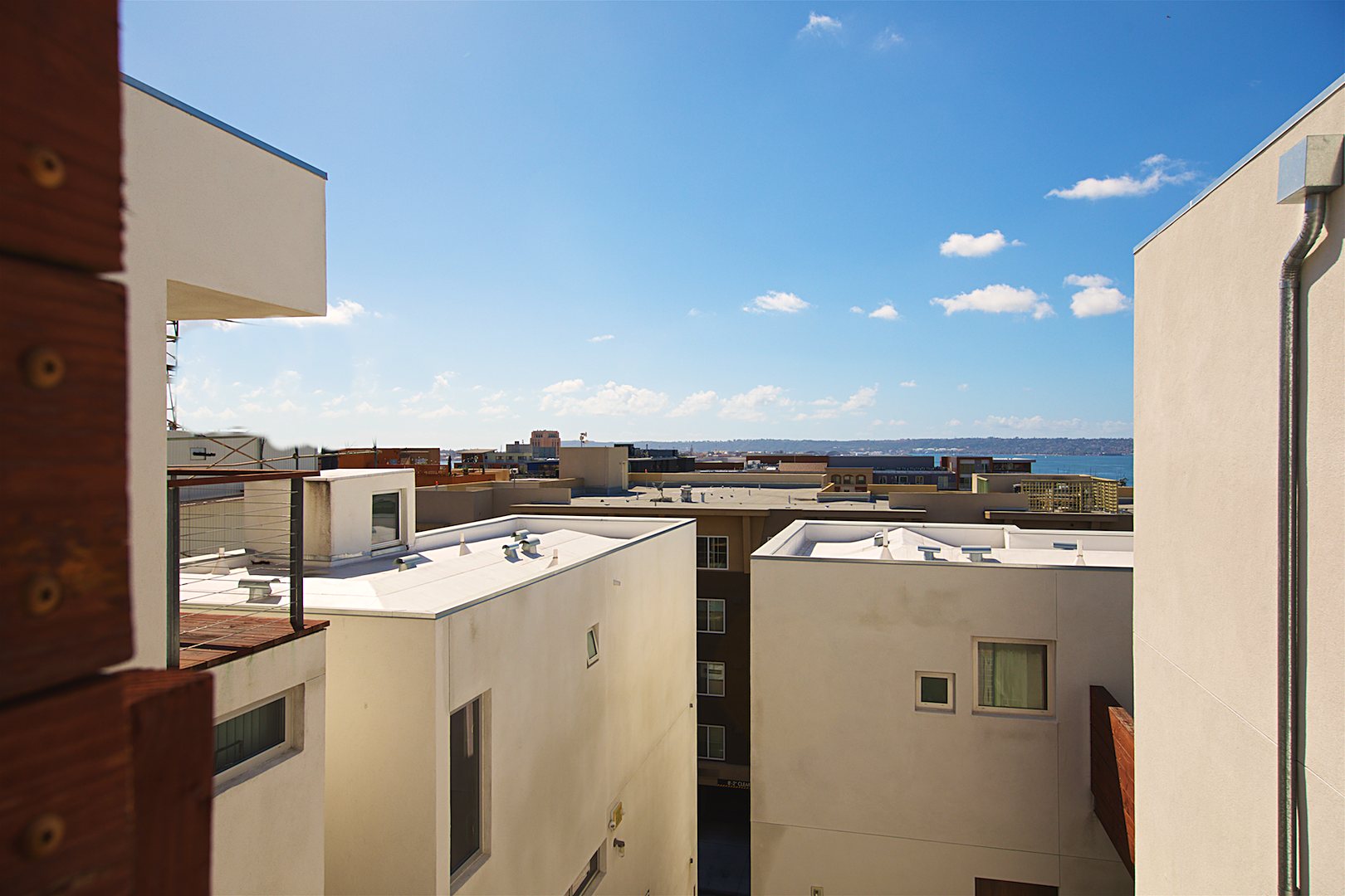 The Columbian Unit 404: private deck with bay view