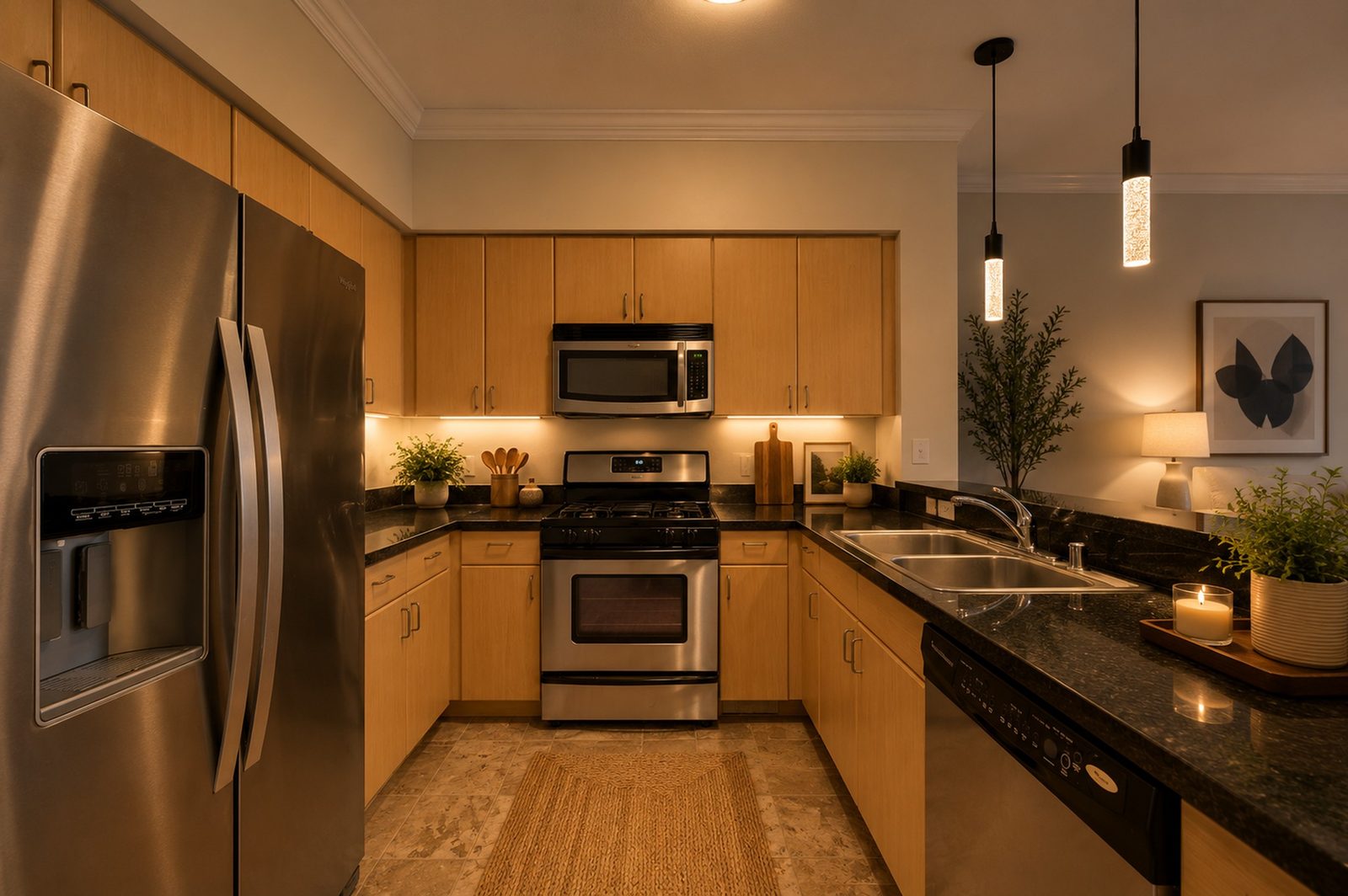 445 Island Ave., #407 — kitchen, virtually staged