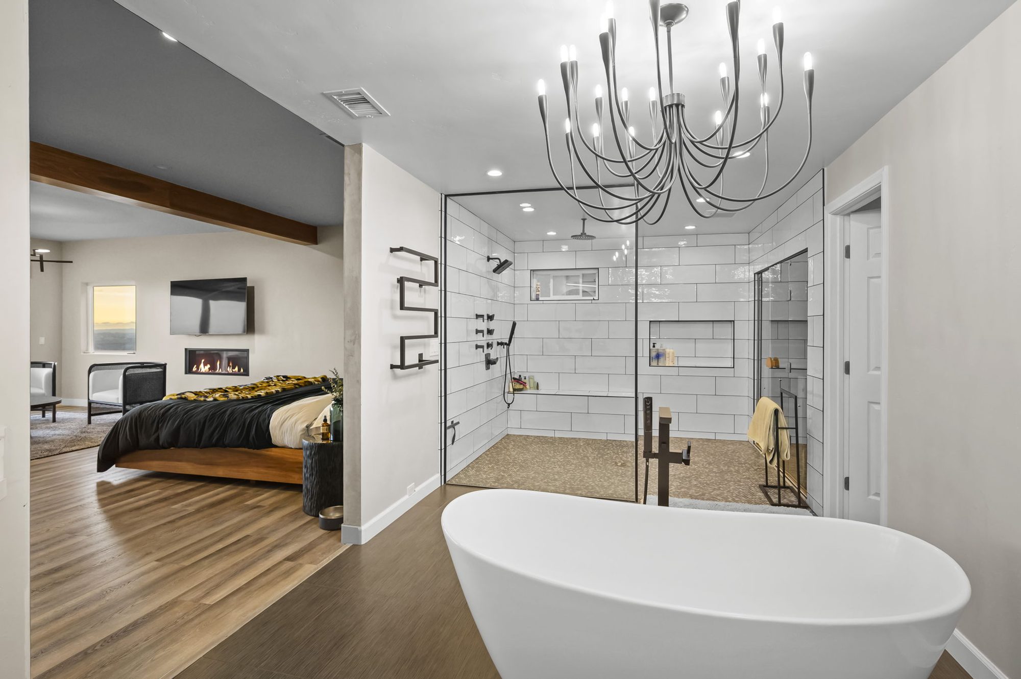 6206 Caminito Plata &mdash; A fireplace, a soaking tub and a private sauna.